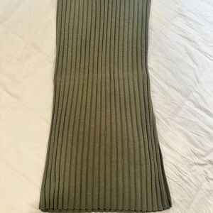 LOFT Olive Green Ribbed Pencil Skirt